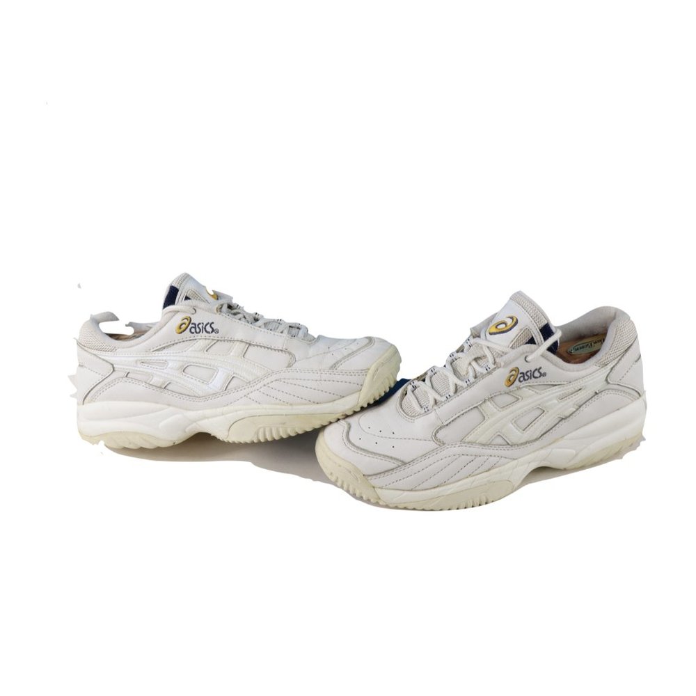 Vtg Asics Distressed Leather Mom Shoes Sneakers